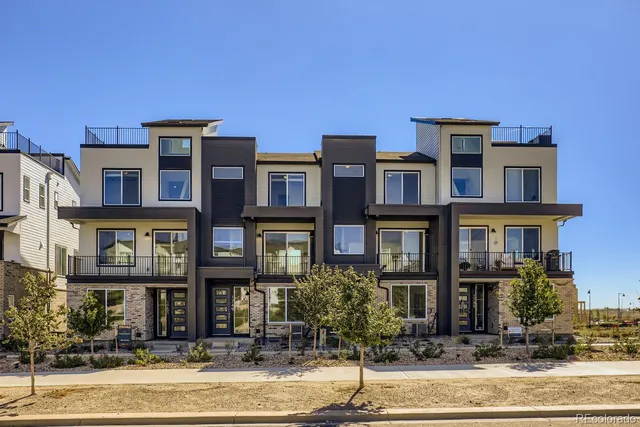 a front view of a building and street view