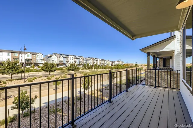 a view of city from a balcony