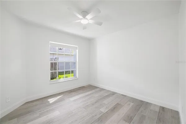 an empty room with a window