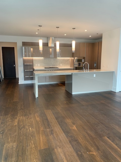 363 East Wacker Drive, Unit 1607 Chicago, IL 60601 - Photo 2 of 9 a view of kitchen with wooden floor and electronic appliances
