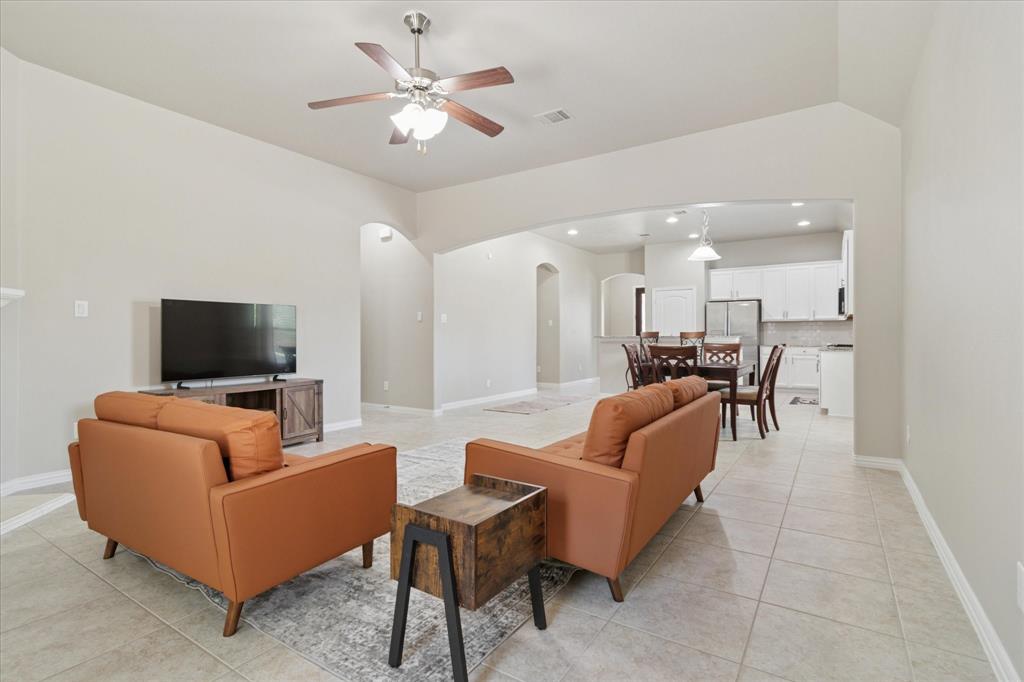 7401 Bishop Pine Road Denton, TX 76208 - Photo 12 of 25 a living room with furniture and a flat screen tv
