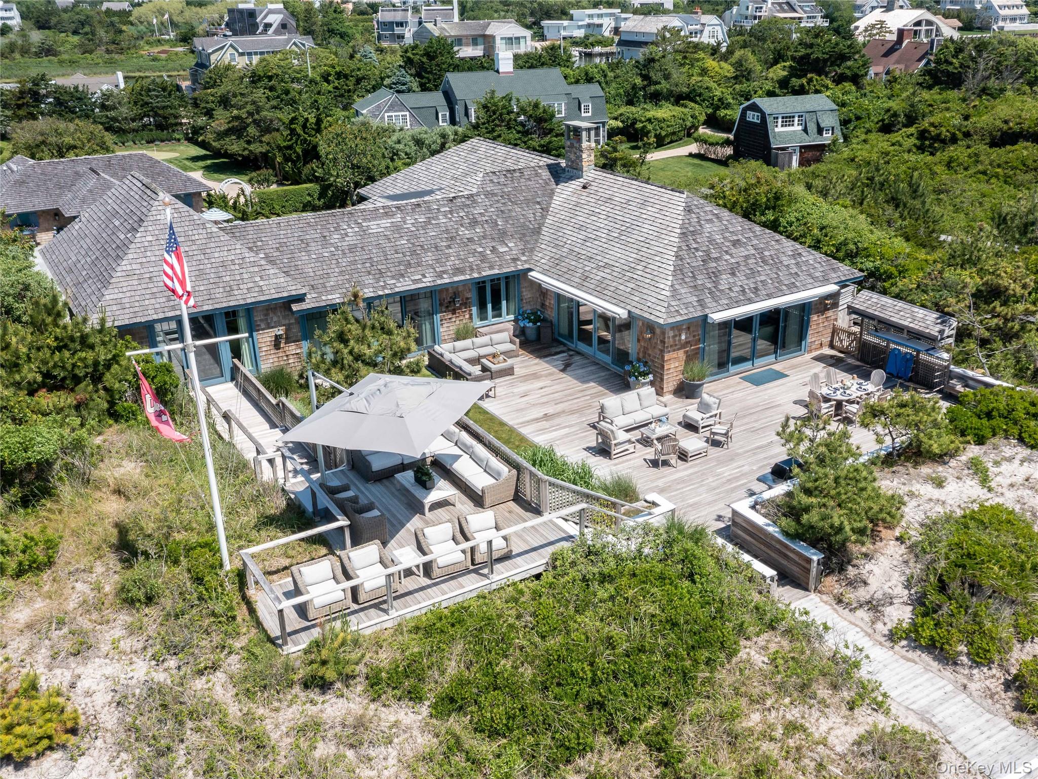 40 Dune Road Quogue, NY 11959 - Photo 29 of 38 Aerial view of ocean side deck