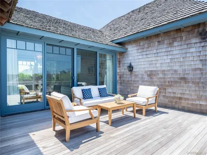 a outdoor space with a couch