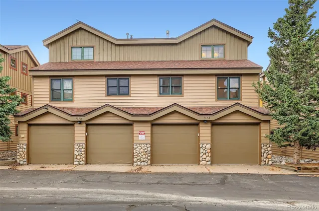a house that has a clock on it