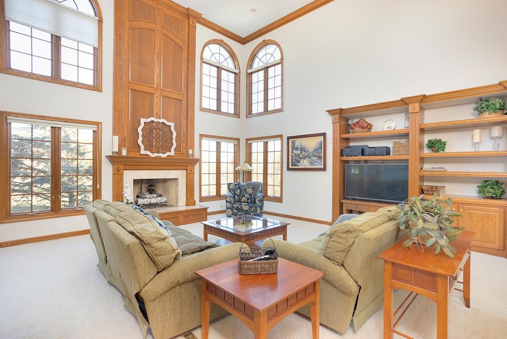 966 Spring Ridge Court Belvidere, IL 61008 - Photo 5 of 44 a living room with fireplace furniture and a large window