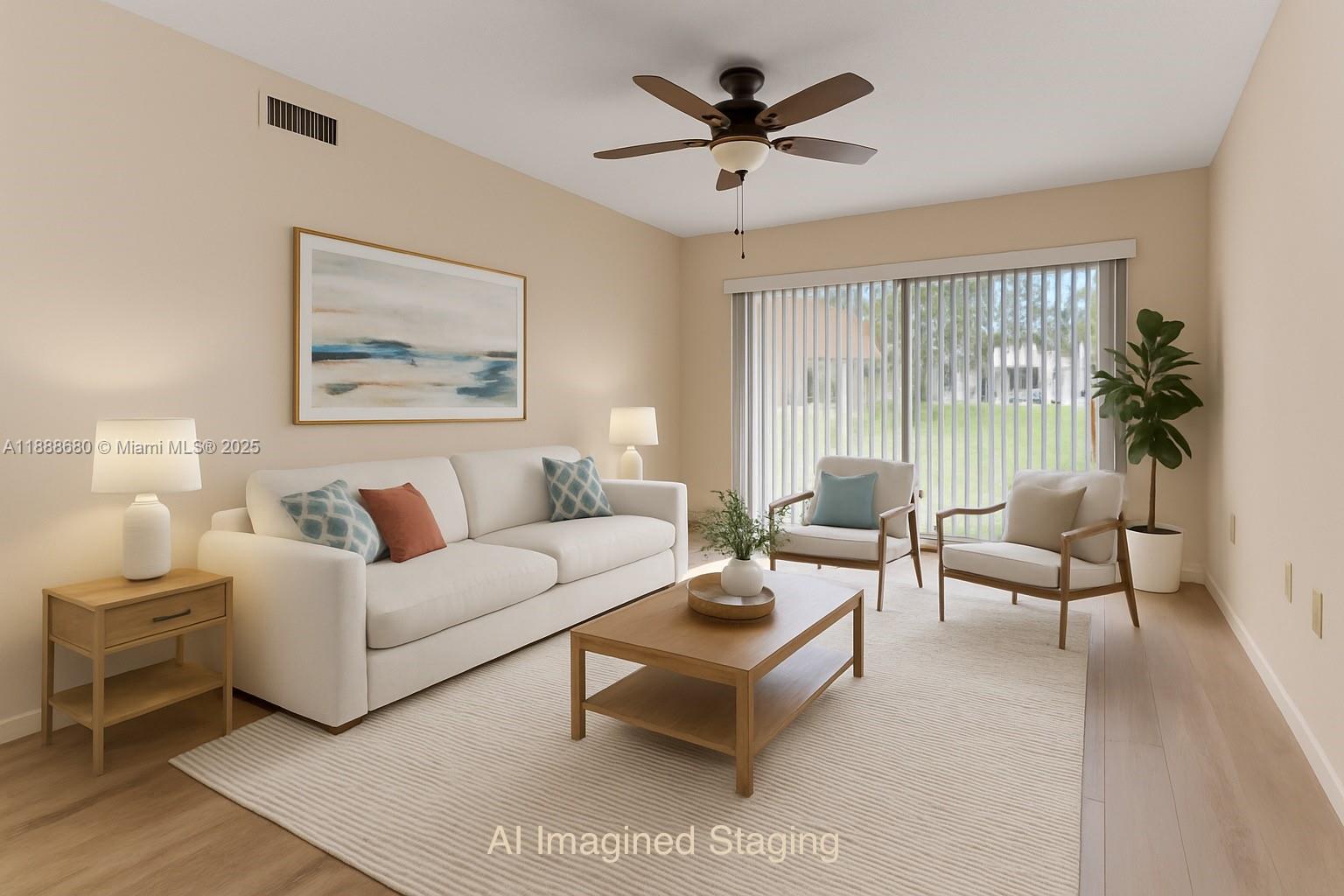 8277 Southwest 128th Street, Unit 108 Pinecrest, FL 33156 - Photo 6 of 34 a living room with furniture and a large window