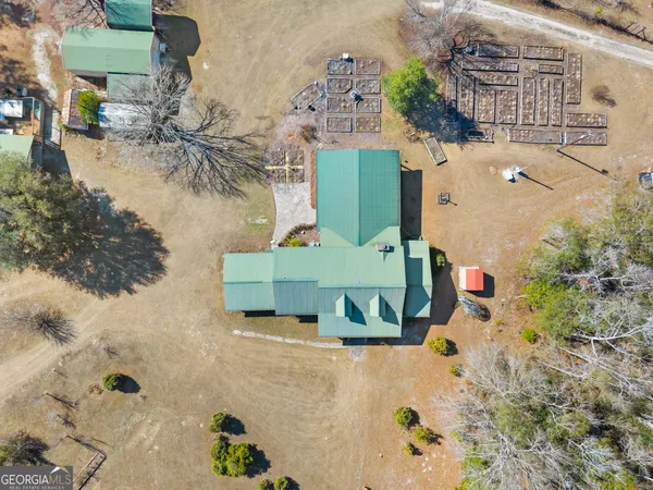 a view of a yard with plants