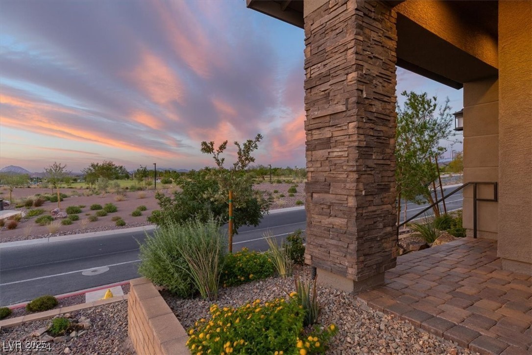 805 East Sunset Road Henderson, NV 89011 - Photo 8 of 43 View of patio terrace at dusk