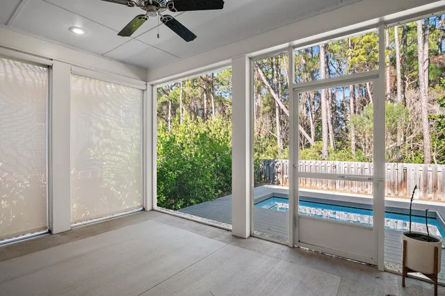 a view of room with window and outdoor view