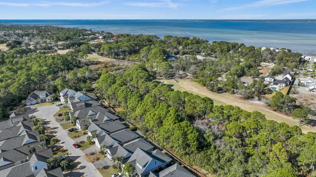 an aerial view of multiple house