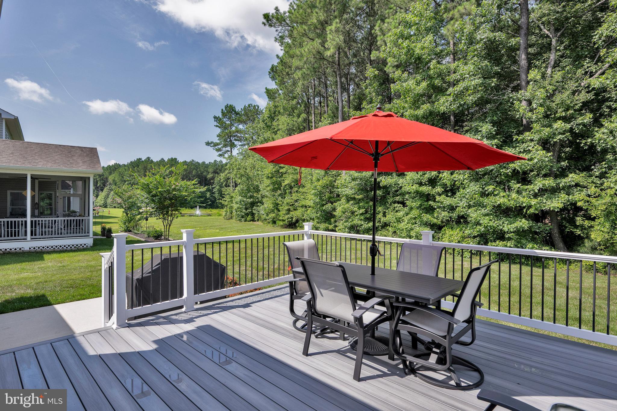 18131 Emerson Way Georgetown, DE 19947 - Photo 38 of 52 a view of a patio with a table chairs and a yard