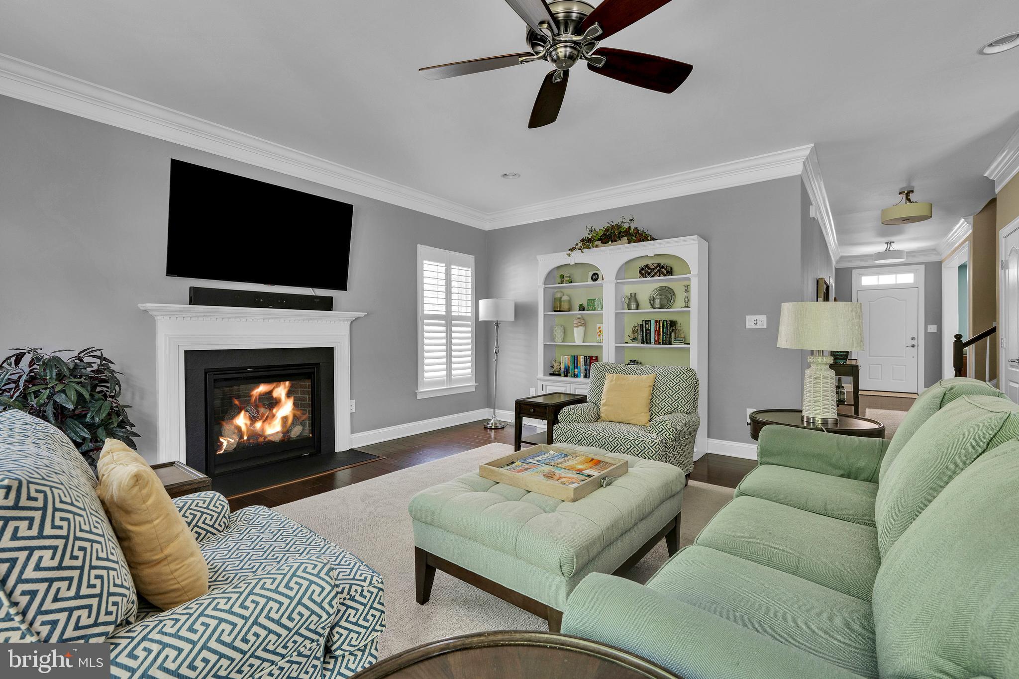 18131 Emerson Way Georgetown, DE 19947 - Photo 10 of 53 a living room with furniture a flat screen tv and a fireplace
