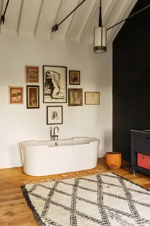 a swimming pool view with a chair