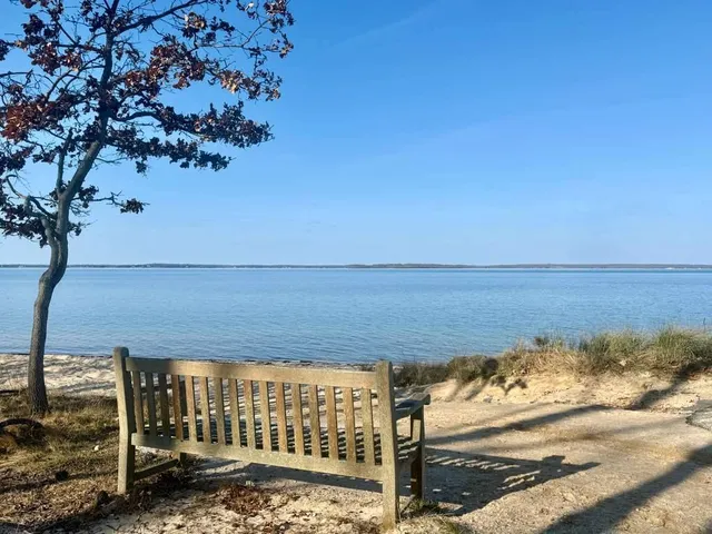 a view of a ocean with a building