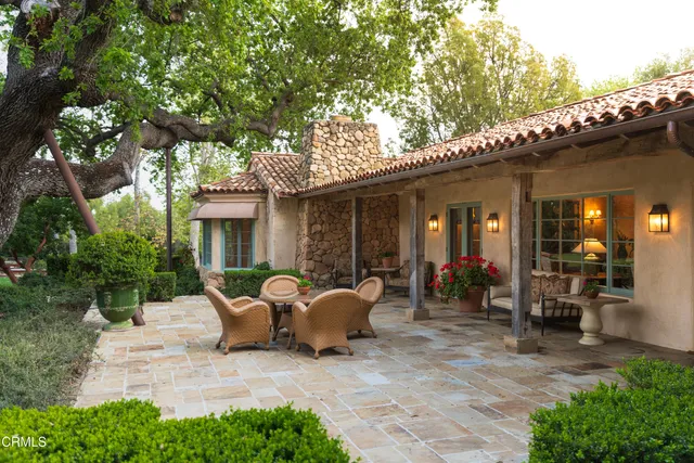 a view of balcony and yard