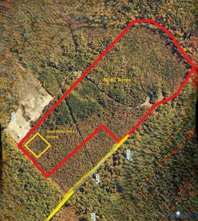 Aerial overview of property's location featuring p