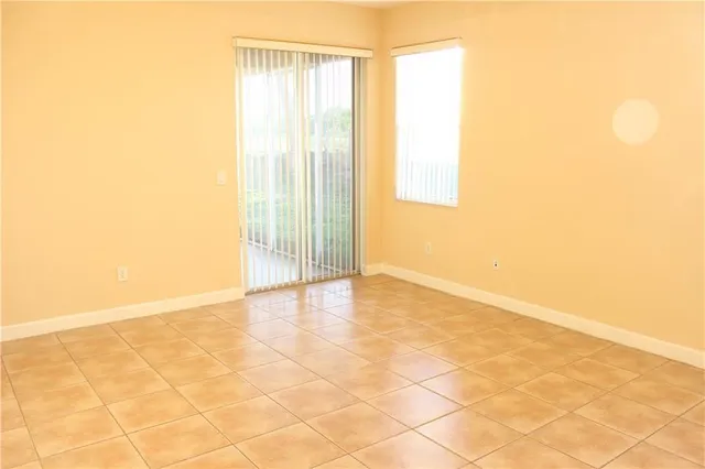 an empty room with a window