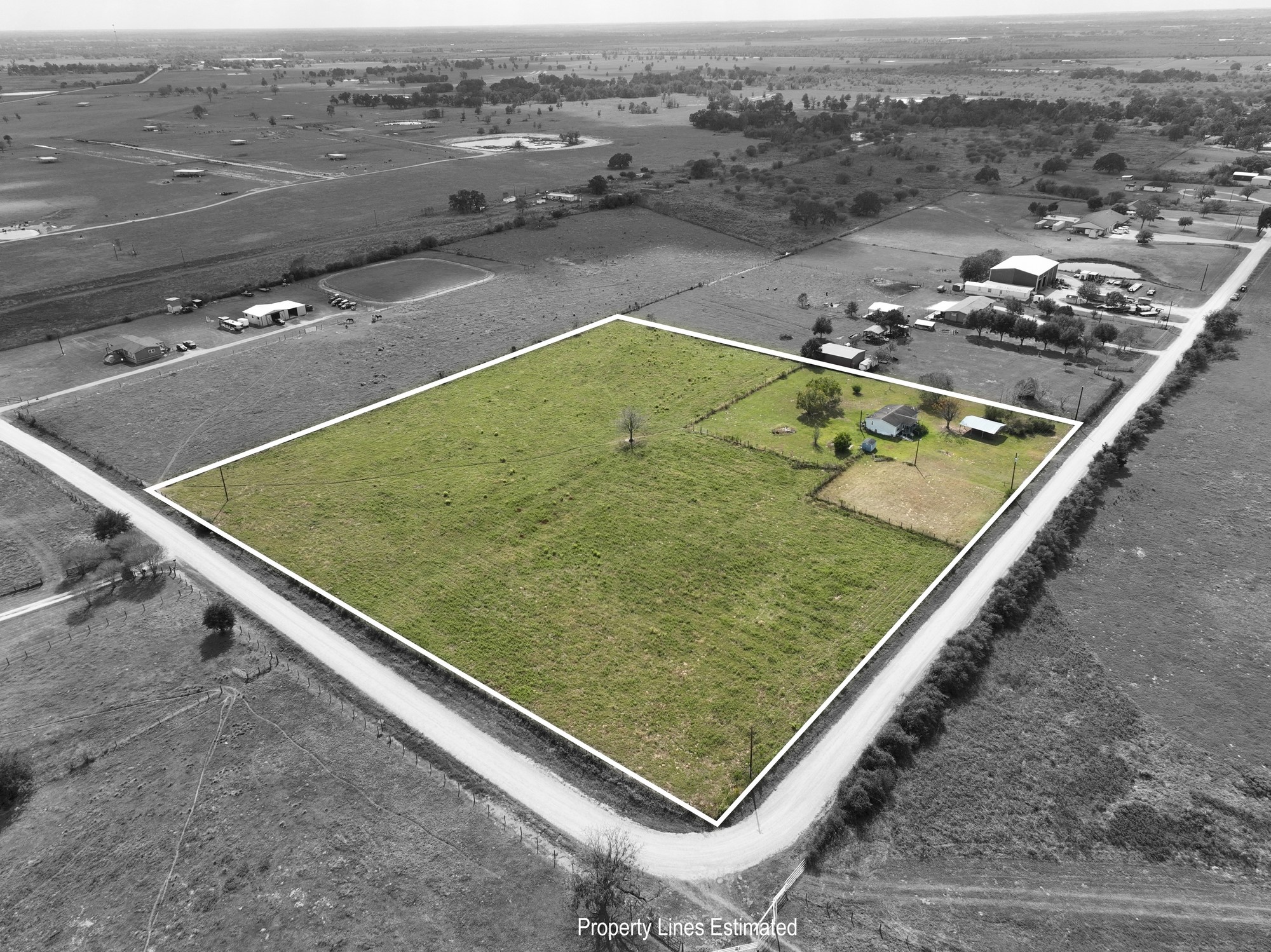 an aerial view of swimming pool