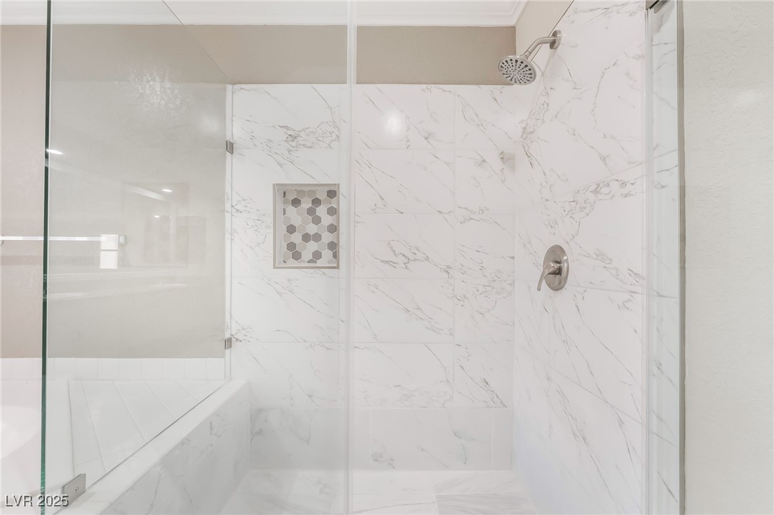 1804 Michaels Court Henderson, NV 89014 - Photo 19 of 44 Full bathroom featuring a marble finish shower