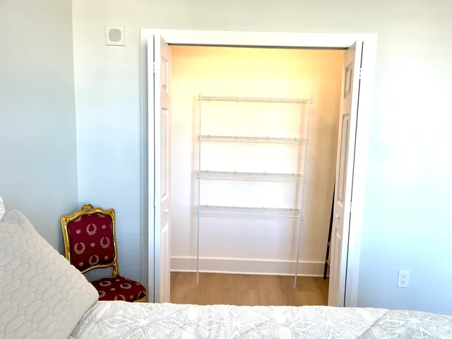 a kitchen with a refrigerator and a sink