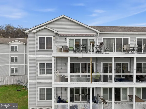 a front view of residential houses