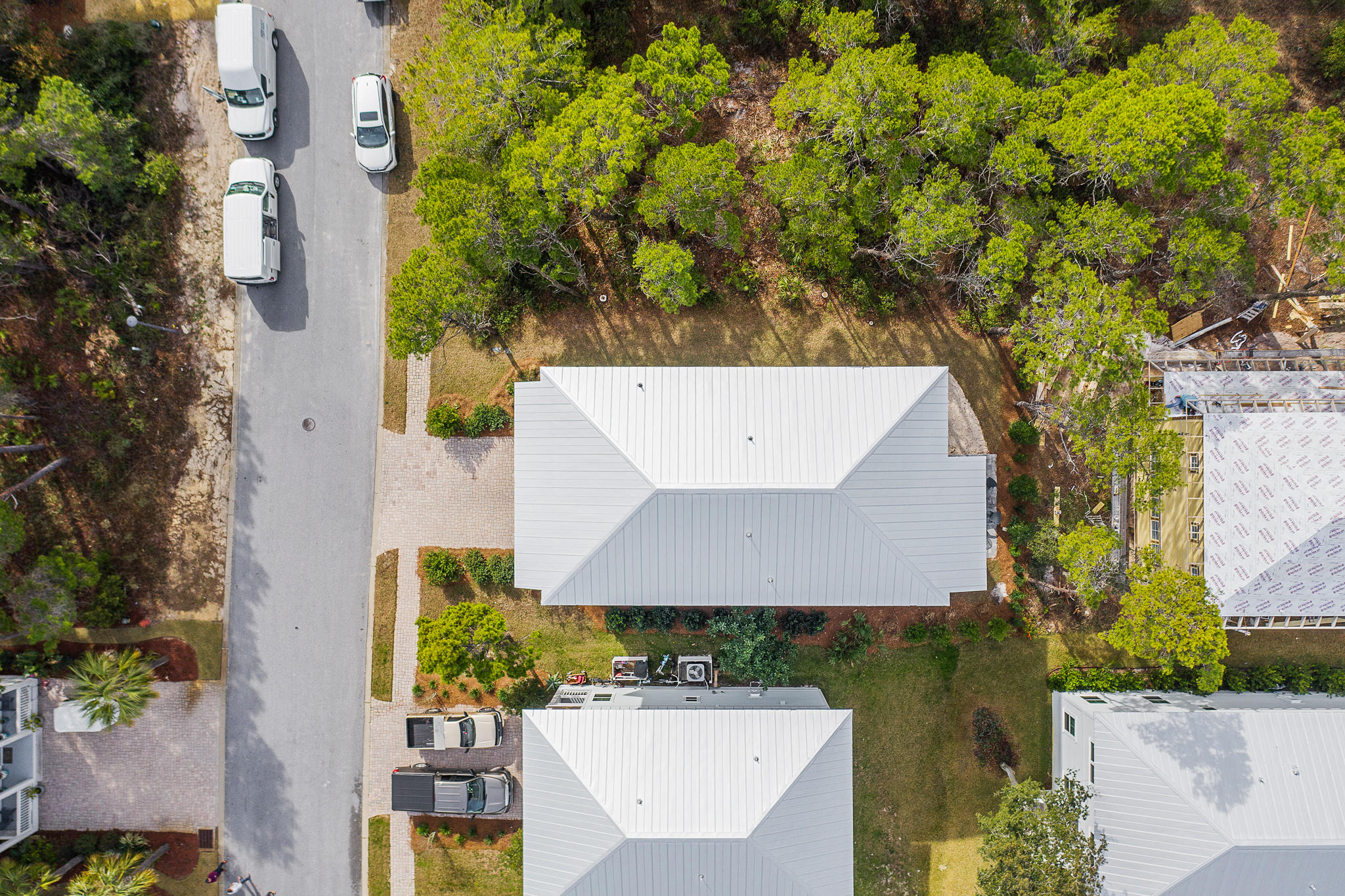 91 Grande Pointe Circle Inlet Beach, FL 32461 - Photo 8 of 49 an aerial view of a house with swimming pool and large trees
