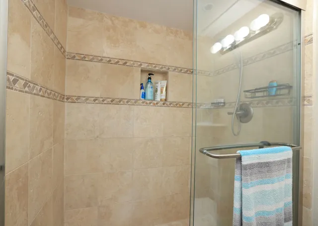 a view of a lake with houses