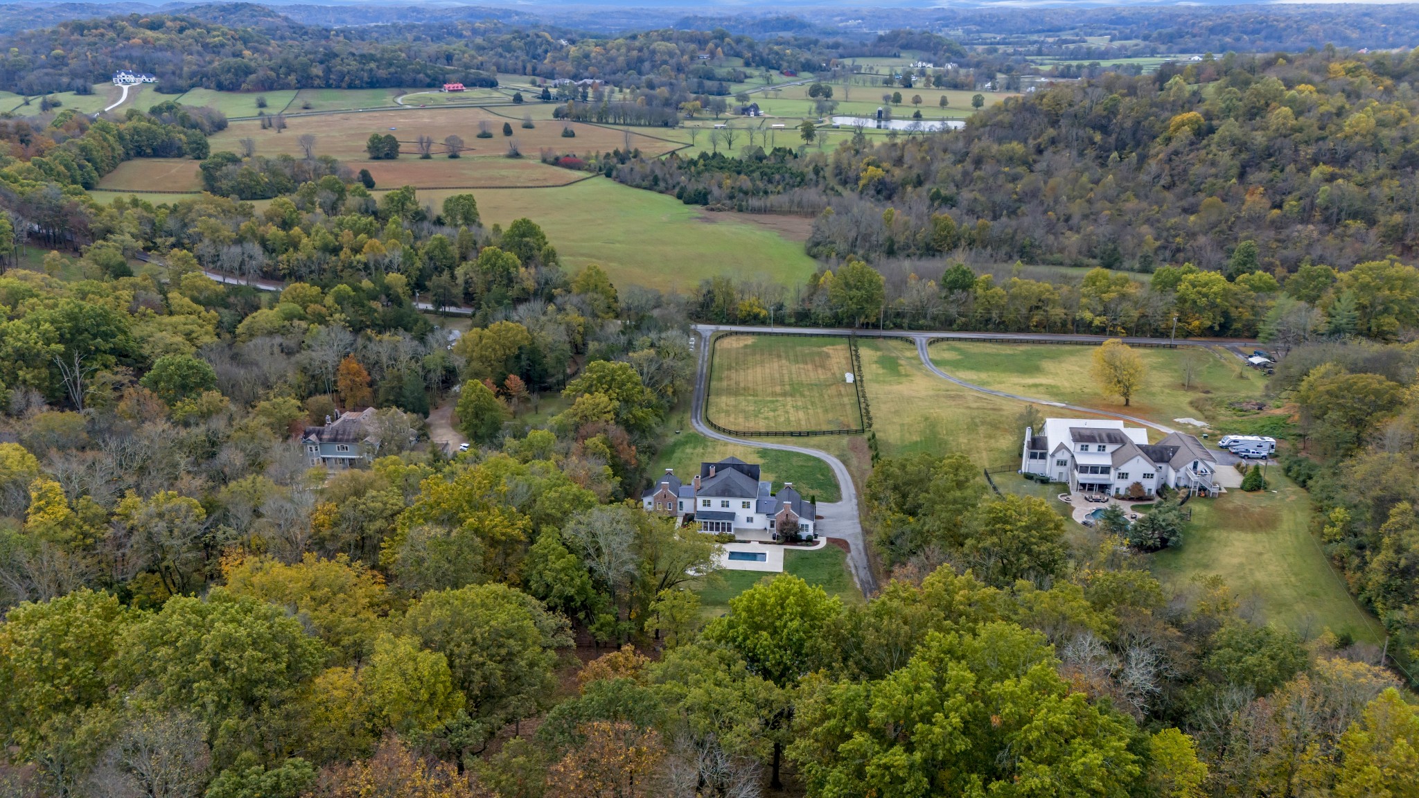3290 Carl Road Franklin, TN 37064 - Photo 82 of 84 an aerial view of a house with a lake view