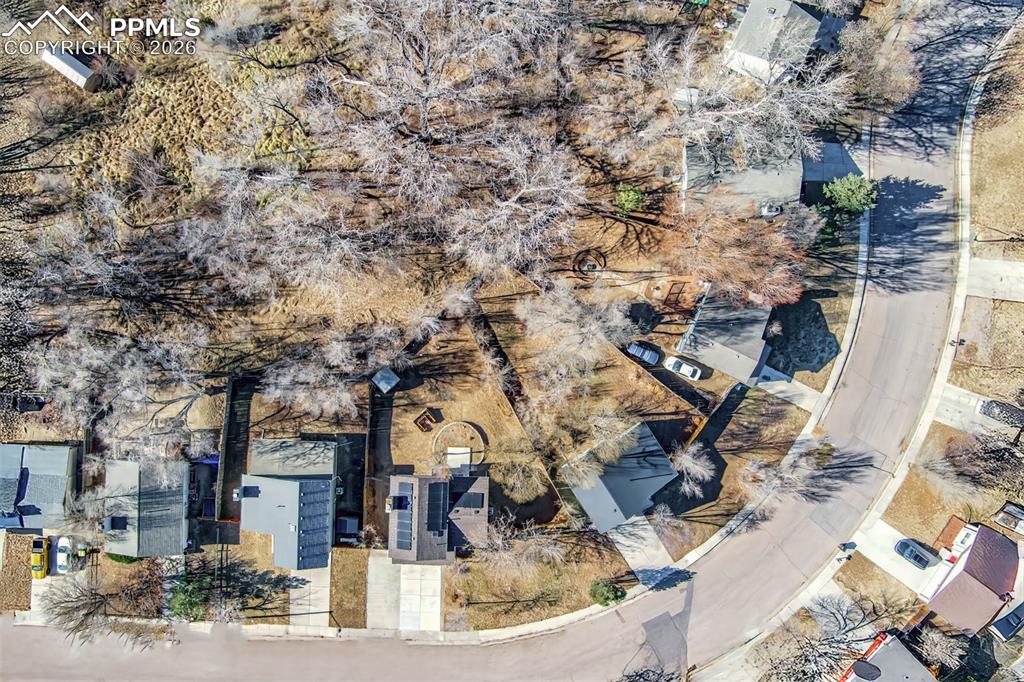 541 Blossom Field Road Fountain, CO 80817 - Photo 29 of 35 an aerial view of residential houses with outdoor space
