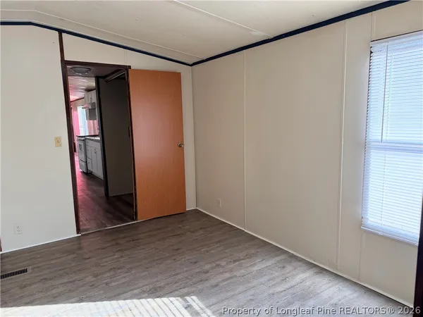 an empty room with a window