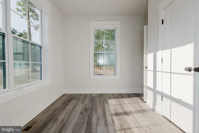 a view of wooden door