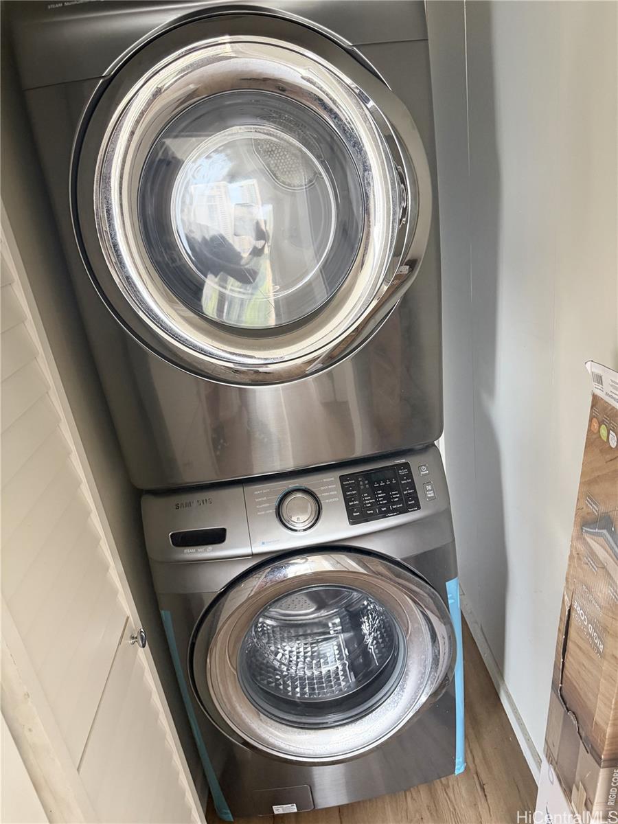 469 Ena Road, Unit 2103 Honolulu, HI 96815 - Photo 12 of 22 Stacked Washer and Dryer in unit.
