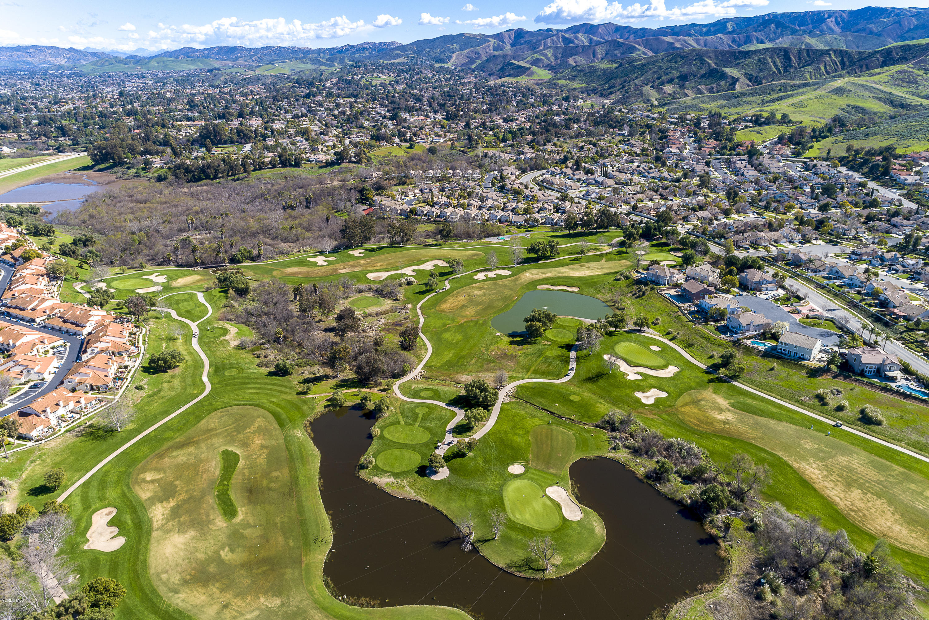 30 Iron Ridge Lane Simi Valley, CA 93065 - Photo 30 of 31 a aerial view of a golf course with parking space