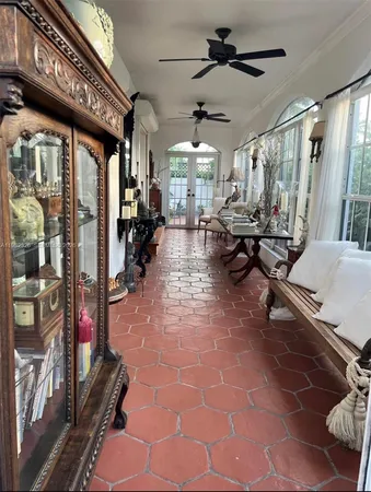a living room filled with furniture