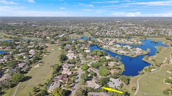 an aerial view of multiple house
