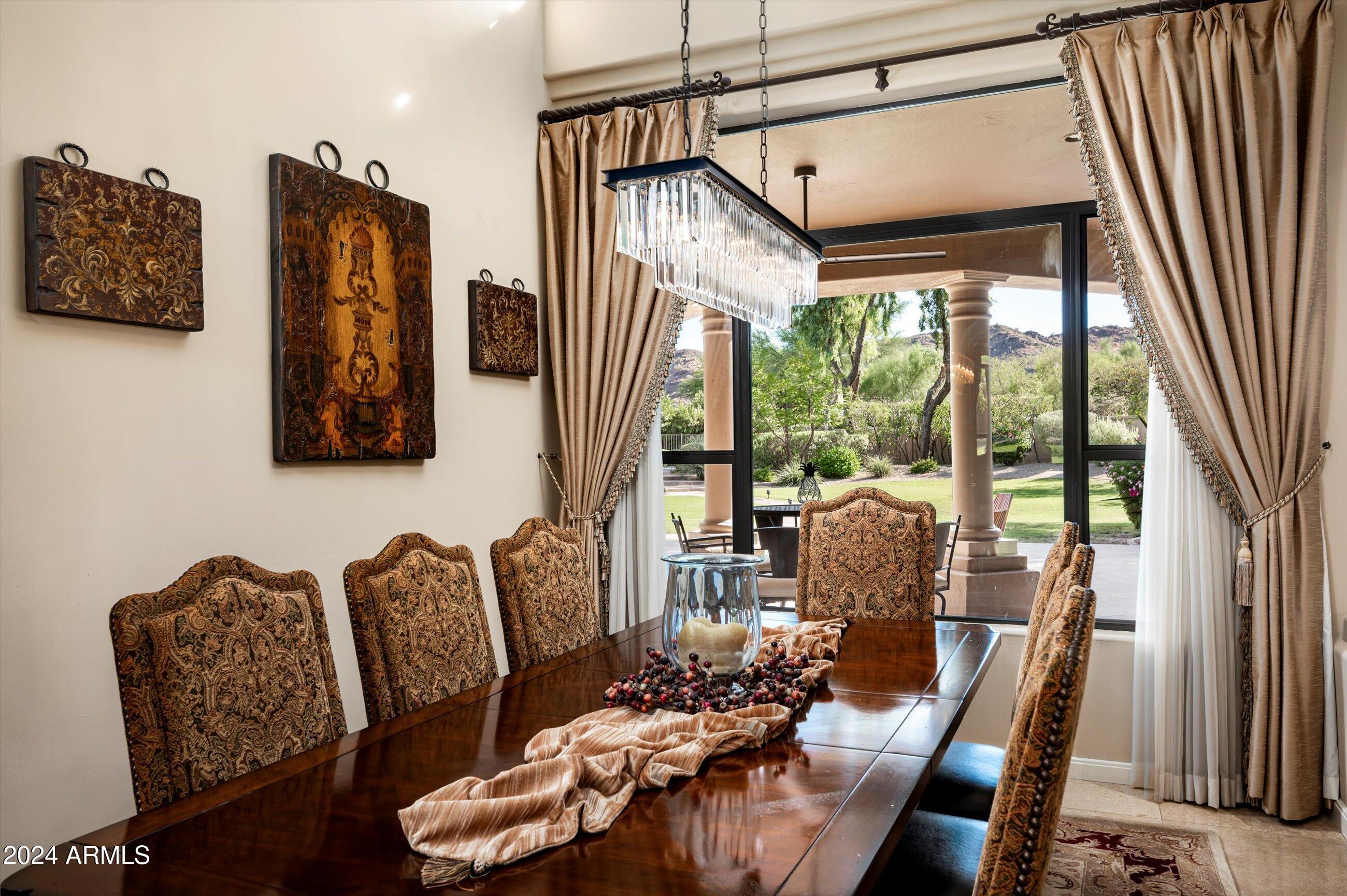 6565 East Stallion Road Paradise Valley, AZ 85253 - Photo 15 of 67 Formal Dining with View