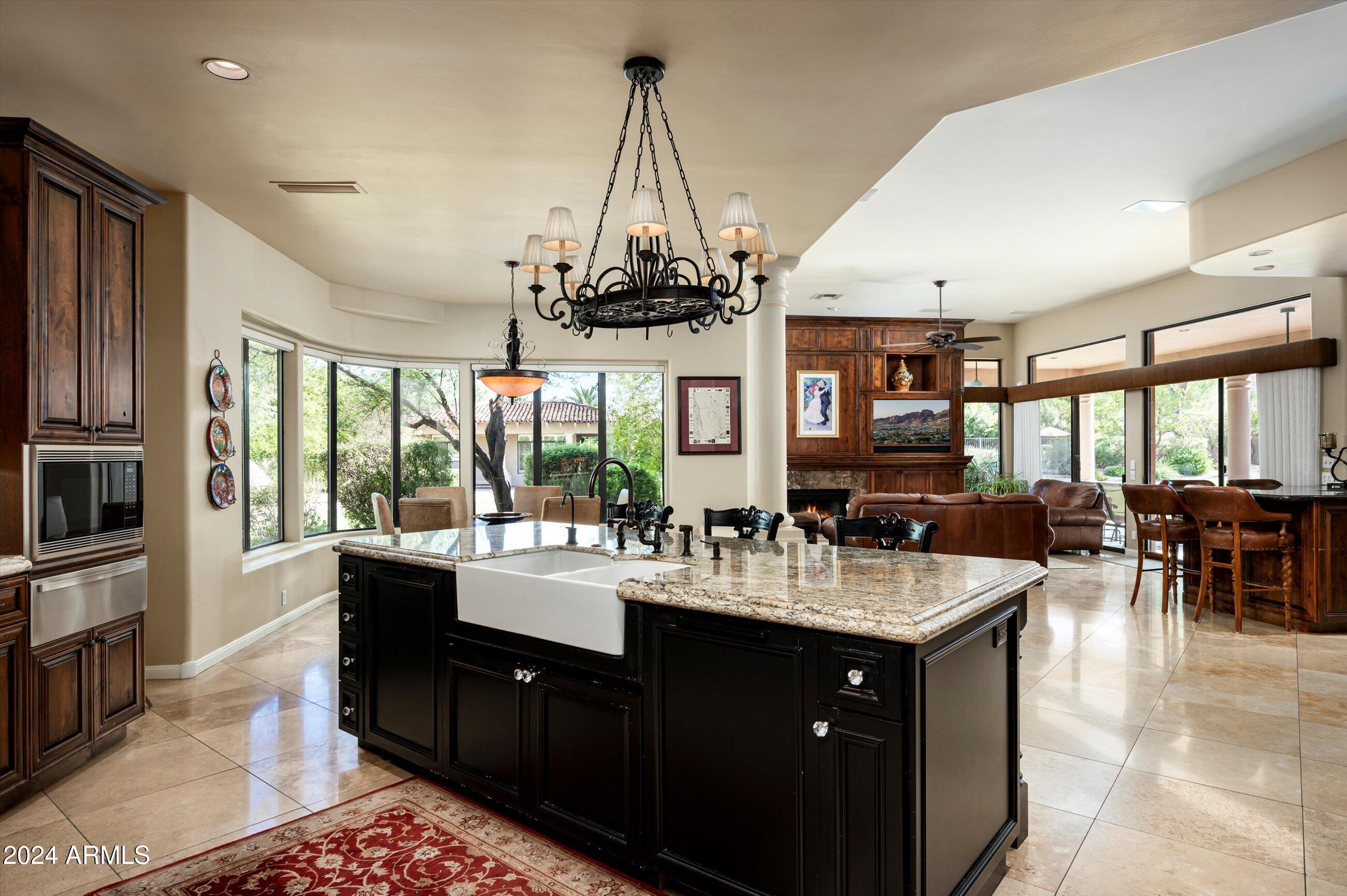 6565 East Stallion Road Paradise Valley, AZ 85253 - Photo 5 of 67 Kitchen to Living