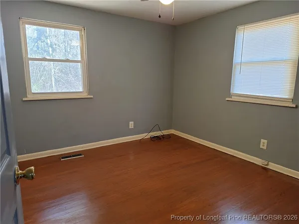 an empty room with a window