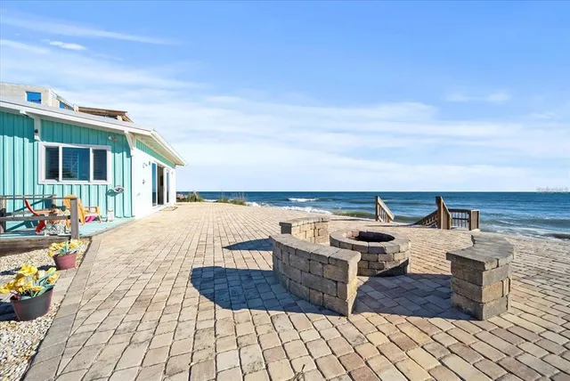 a view of a terrace with chairs