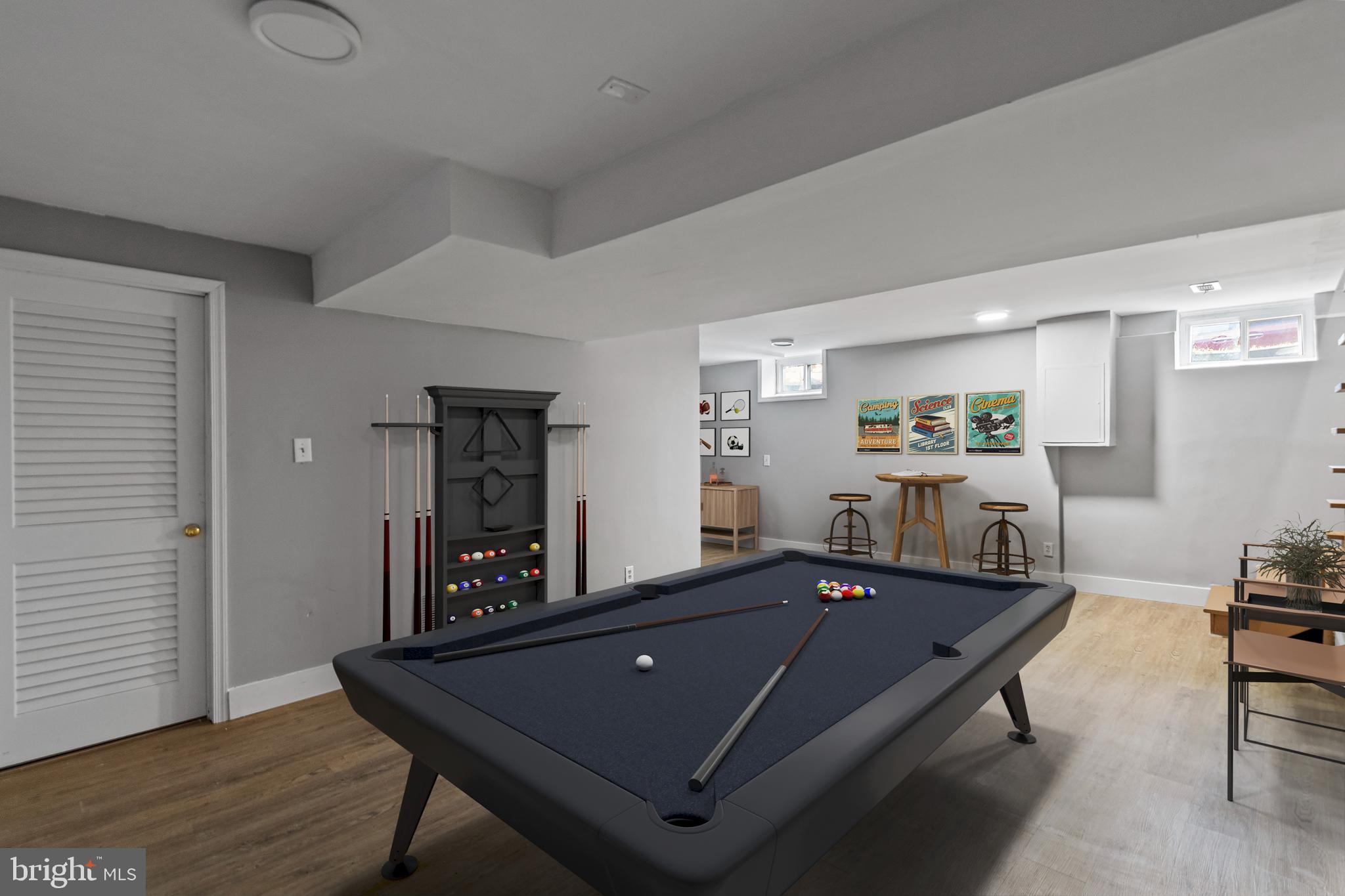 9 Robinson Road Severna Park, MD 21146 - Photo 39 of 51 a living room with furniture pool table and wooden floor