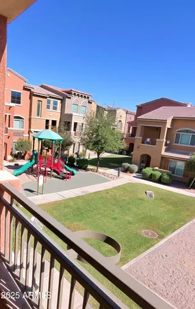 a view of an outdoor seating area