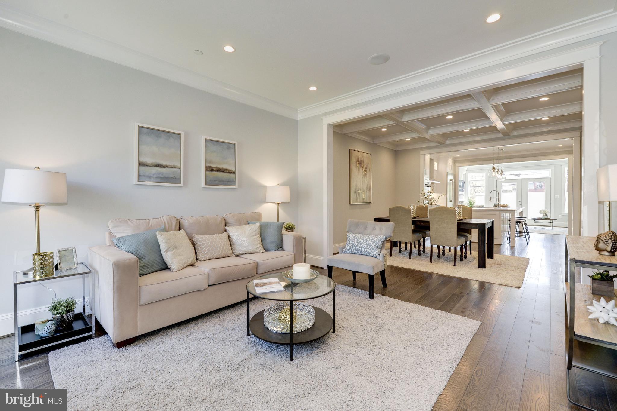 3616 T Street Northwest Washington, DC 20007 - Photo 11 of 29 LIVING ROOM OPEN TO DINING ROOM