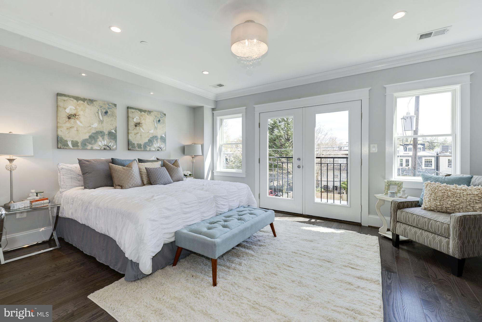 3616 T Street Northwest Washington, DC 20007 - Photo 14 of 29 MASTER BEDROOM SUITE W/ BALCONY