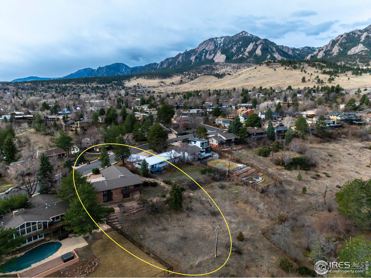 2425 Vassar Drive Boulder, CO 80305 - Photo 28 of 30 an aerial view of residential houses with outdoor space and river