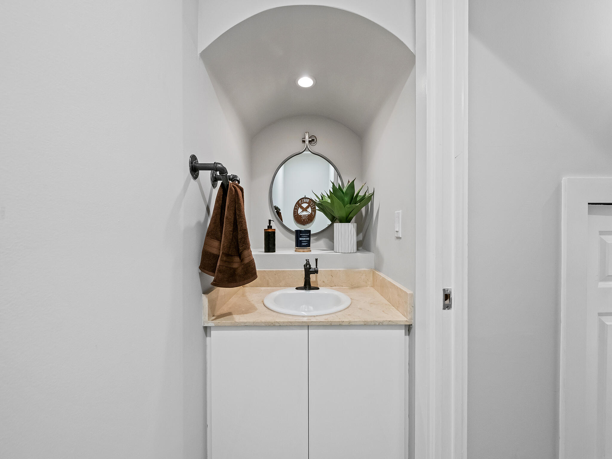 2331 Vintage Drive Lighthouse Point, FL 33064 - Photo 13 of 22 a bathroom with a sink and a mirror