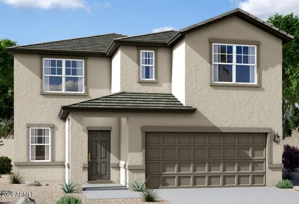 a front view of a house