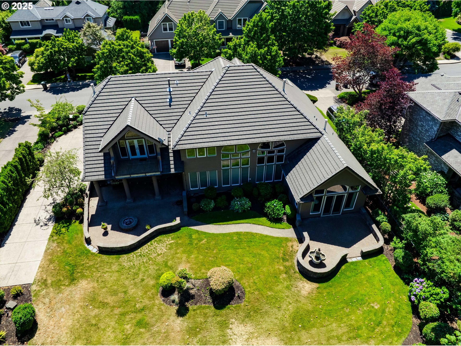 2874 Riverwalk Loop Eugene, OR 97401 - Photo 45 of 48 an aerial view of a house with yard and swimming pool