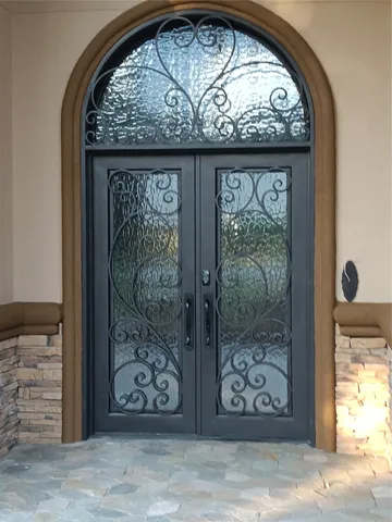 a living room with furniture and white walls