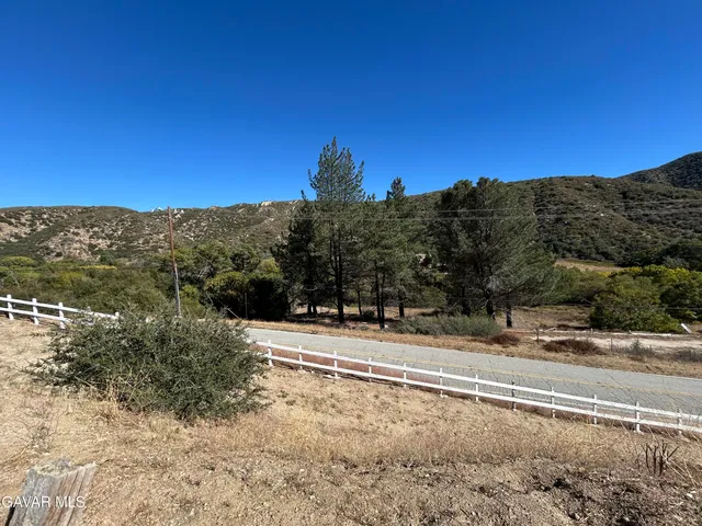a view of a road with a mountain view