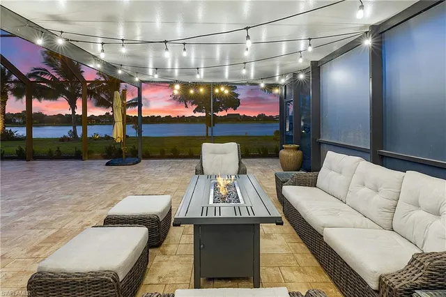 a outdoor living space with patio furniture and a potted plant
